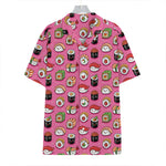 Cute Sushi And Rolls Pattern Print Hawaiian Shirt