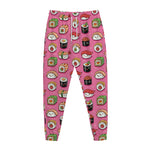 Cute Sushi And Rolls Pattern Print Jogger Pants