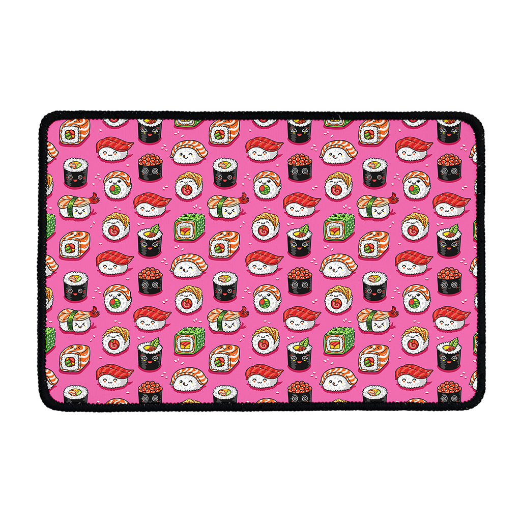 Cute Sushi And Rolls Pattern Print Kitchen Mat