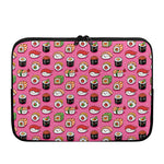Cute Sushi And Rolls Pattern Print Laptop Sleeve