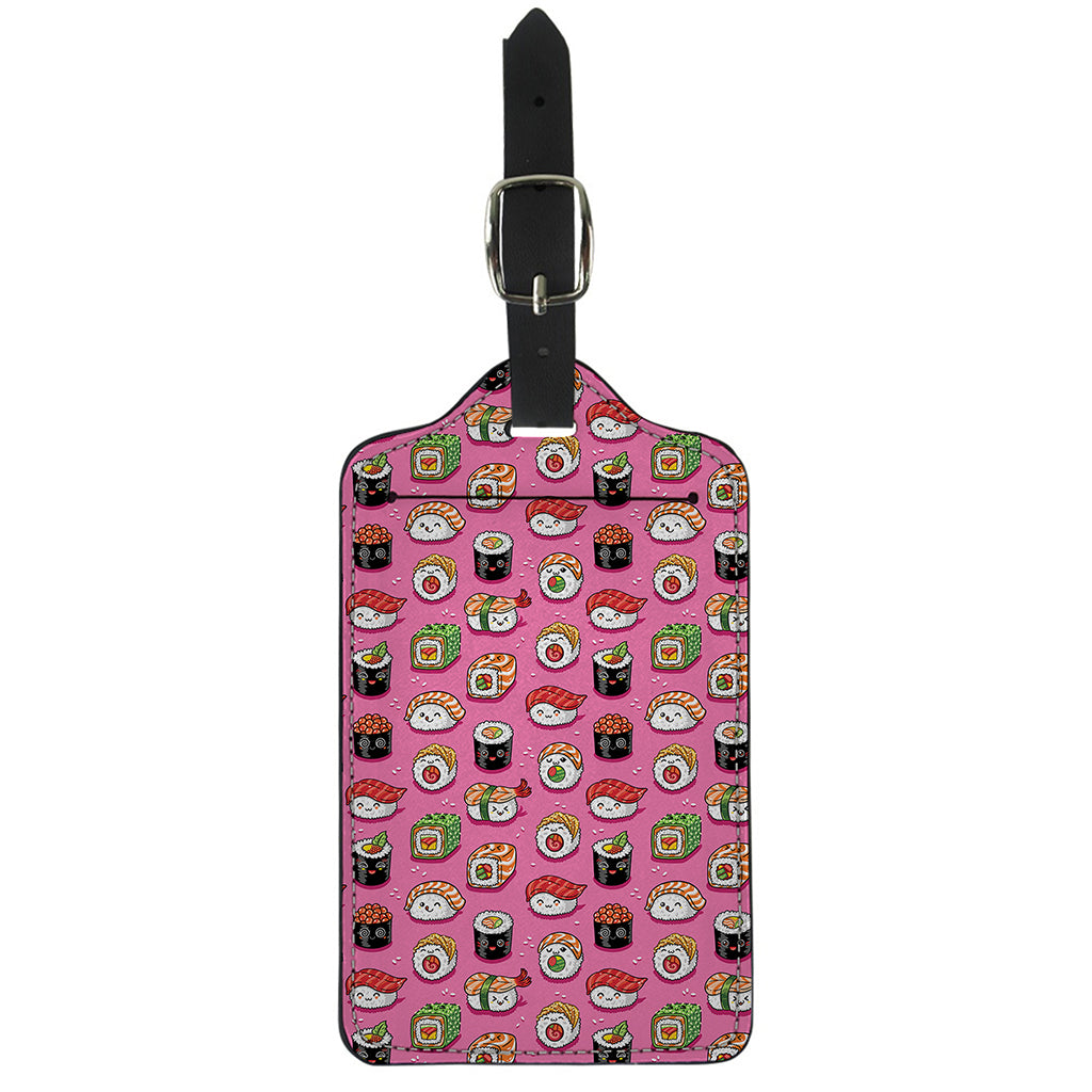 Cute Sushi And Rolls Pattern Print Luggage Tag