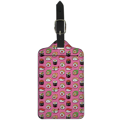 Cute Sushi And Rolls Pattern Print Luggage Tag