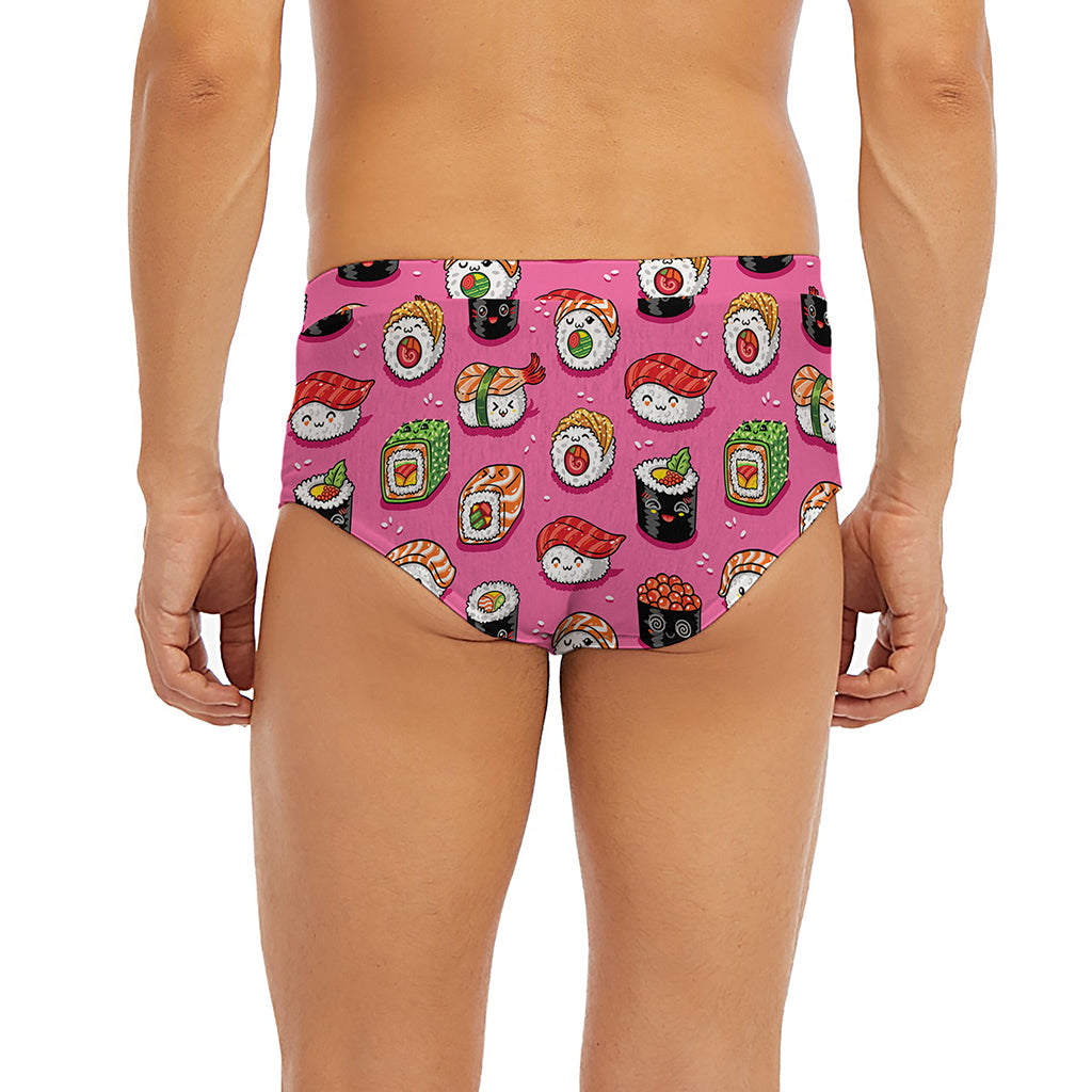 Cute Sushi And Rolls Pattern Print Men's Briefs