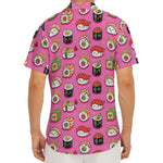 Cute Sushi And Rolls Pattern Print Men's Deep V-Neck Shirt