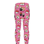 Cute Sushi And Rolls Pattern Print Men's leggings