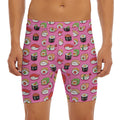 Cute Sushi And Rolls Pattern Print Men's Long Boxer Briefs