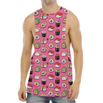 Cute Sushi And Rolls Pattern Print Men's Muscle Tank Top