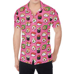 Cute Sushi And Rolls Pattern Print Men's Shirt