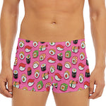 Cute Sushi And Rolls Pattern Print Men's Short Boxer Briefs