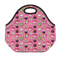 Cute Sushi And Rolls Pattern Print Neoprene Lunch Bag