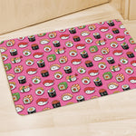 Cute Sushi And Rolls Pattern Print Polyester Doormat