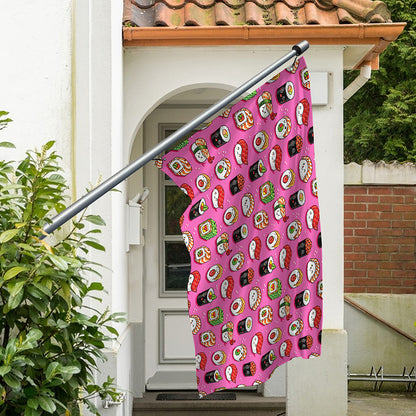 Cute Sushi And Rolls Pattern Print Polyester Flag