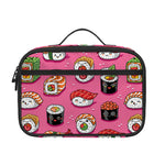 Cute Sushi And Rolls Pattern Print Portable Lunch Bag