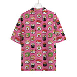 Cute Sushi And Rolls Pattern Print Rayon Hawaiian Shirt