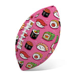 Cute Sushi And Rolls Pattern Print Rugby Ball