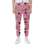 Cute Sushi And Rolls Pattern Print Scuba Joggers