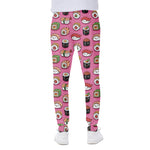 Cute Sushi And Rolls Pattern Print Scuba Joggers