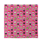 Cute Sushi And Rolls Pattern Print Silk Bandana
