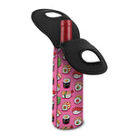 Cute Sushi And Rolls Pattern Print Single Neoprene Wine Tote