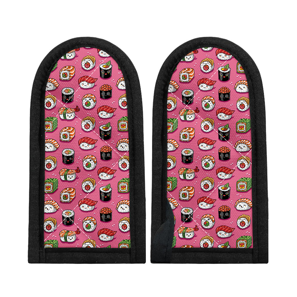 Cute Sushi And Rolls Pattern Print Skillet Handle Cover