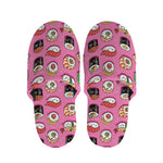 Cute Sushi And Rolls Pattern Print Slippers