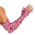 Cute Sushi And Rolls Pattern Print Sun Protection Arm Sleeves