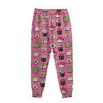 Cute Sushi And Rolls Pattern Print Sweatpants