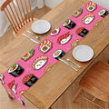 Cute Sushi And Rolls Pattern Print Table Runner