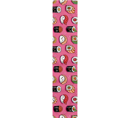 Cute Sushi And Rolls Pattern Print Table Runner