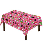 Cute Sushi And Rolls Pattern Print Tablecloth