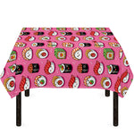 Cute Sushi And Rolls Pattern Print Tablecloth