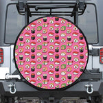 Cute Sushi And Rolls Pattern Print Tire Cover