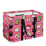 Cute Sushi And Rolls Pattern Print Utility Tote Bag