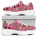 Cute Sushi And Rolls Pattern Print White Chunky Shoes