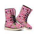 Cute Sushi And Rolls Pattern Print Winter Boots