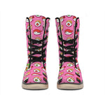 Cute Sushi And Rolls Pattern Print Winter Boots