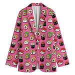 Cute Sushi And Rolls Pattern Print Women's Blazer