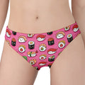 Cute Sushi And Rolls Pattern Print Women's Panties
