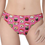 Cute Sushi And Rolls Pattern Print Women's Thong