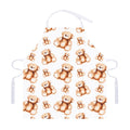 Cute Teddy Bear Pattern Print Adjustable Apron