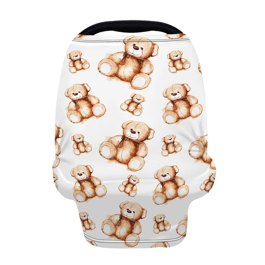 Cute Teddy Bear Pattern Print Baby Seat Cover