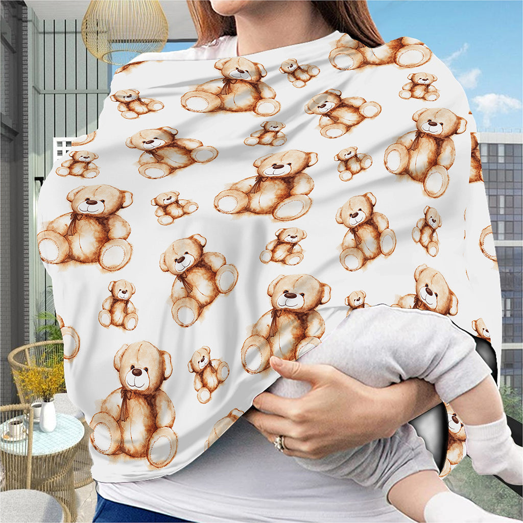 Cute Teddy Bear Pattern Print Baby Seat Cover