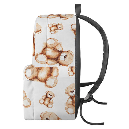 Cute Teddy Bear Pattern Print Backpack