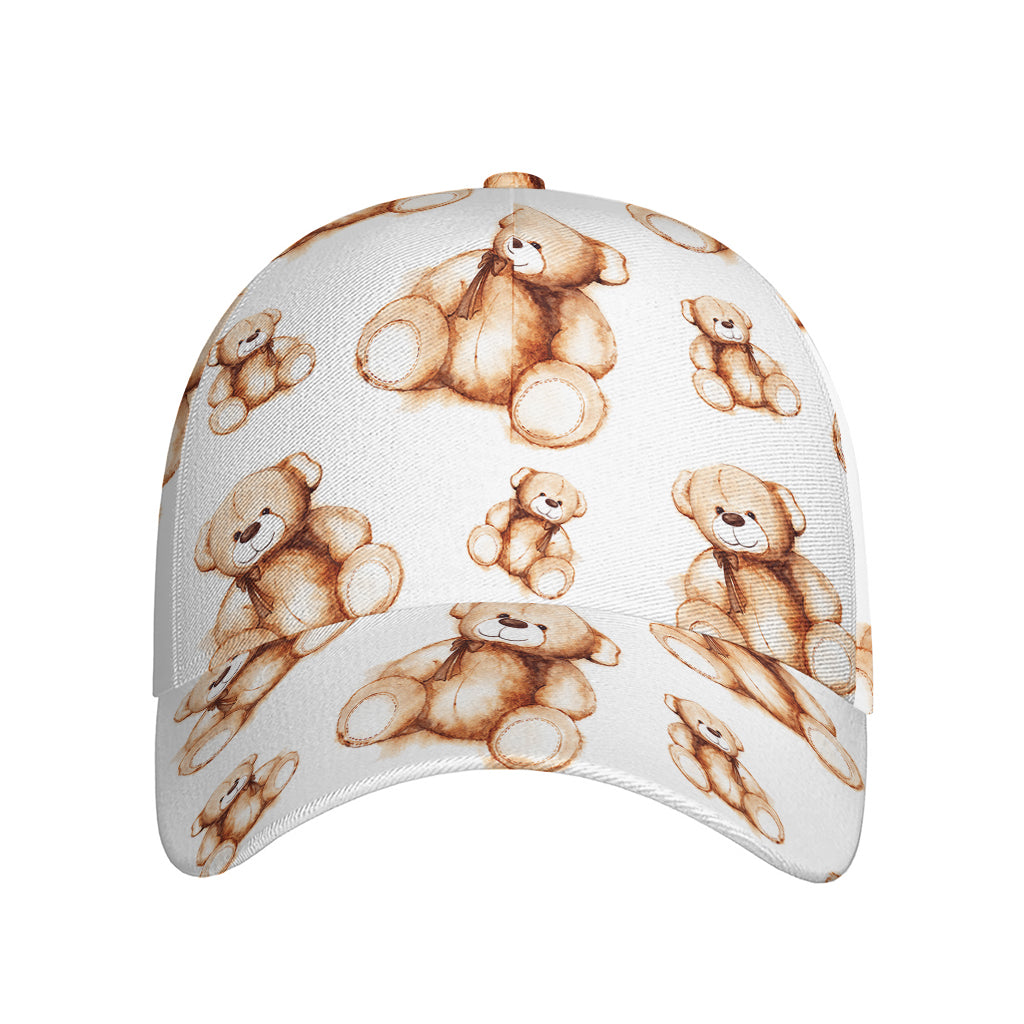 Cute Teddy Bear Pattern Print Baseball Cap