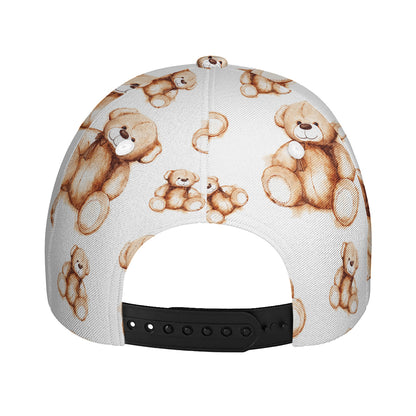 Cute Teddy Bear Pattern Print Baseball Cap
