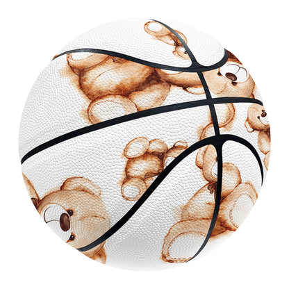 Cute Teddy Bear Pattern Print Basketball