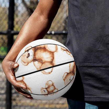 Cute Teddy Bear Pattern Print Basketball
