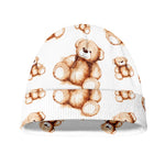 Cute Teddy Bear Pattern Print Beanie