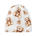 Cute Teddy Bear Pattern Print Beanie