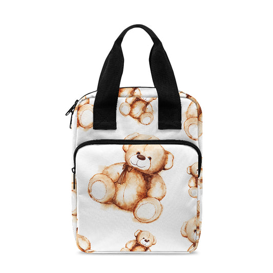 Cute Teddy Bear Pattern Print Bible Tote Bag